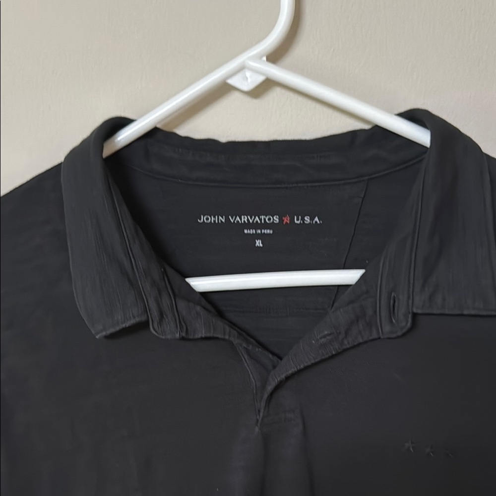 John Varvatos Black Polo Shirt